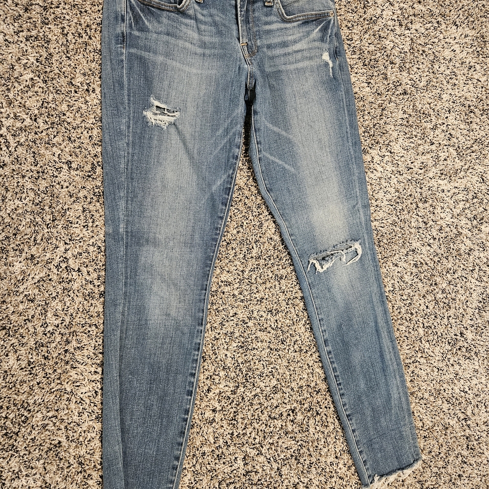 Stylish Blue Distressed Women Jeans